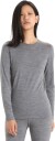 Icebreaker Women's 200 Oasis Long Sleeve Crewe L, Gritstone Heather