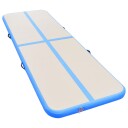 vidaXL Oppblåsbar gymnastikkmatte med pumpe 700x100x10 cm PVC blå