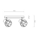 Envostar Fence 2 Taklampe Black/Chrome/Wood