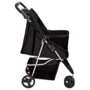 vidaXL Hundevogn sammenleggbar svart 80x46x98 cm oxford-stoff