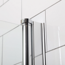 Bathlife Allsidig Dusjdør 70 cm, Alu Blank/Klart Glass