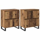  Skap 2 pcs Gammelt tre 120 x 35 x 70 cm Konstruert tre