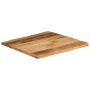  Bordplate naturlig kant 40x40x3,8 cm grovt heltre mangotre 370678