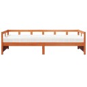  Dagseng med madrass voksbrun 80x200 cm heltre furu