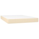 vidaXL Pocket Spring Seng Madrass Medium Cream 140x200x20 cm Stoff