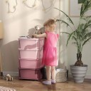 Barnerom Kommode 4 lags Lekeoppbevaring Lekeoppbevaring Rosa