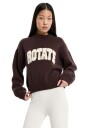 ROTATE Crewneck Sweater   Brown   M
