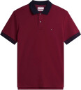 Tommy Hilfiger Interlock Plackt Detail Reg Polo   Burgundy   S