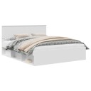  Sengestamme med hodegjerde Hvit 160 x 200 cm Massiv furu