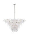 Loire Chandelier Nickel/White Glass XL