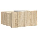 Vegghengt Nattbord Sonoma eik 49 x 34,5 x 24 cm Konstruert tre