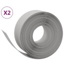 vidaXL Hagekanter 2 stk grå 10 m 20 cm polyetylen