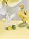 Serviettring blomst 7x7 cm 2 pk gul & hvit
