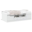  Dagseng med skuffer hvit 90x200 cm konstruert tre 8721102618970