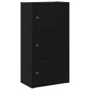 Bokhylle svart eik 40x24x77 cm konstruert tre