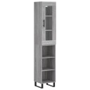 vidaXL Highboard grå sonoma 34,5x34x180 cm konstruert tre 8720845488130