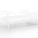 vidaXL Uttrekkbar ramme til sovesofa hvit metall 90x200 cm