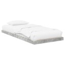  Gulvbedramme Betonggrå 90 x 200 cm Konstruert tre