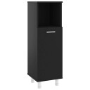 vidaXL Baderomsskap svart 30x30x95 cm sponplate