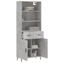 vidaXL Highboard betong grå 69,5x34x180 cm konstruert tre 8720845499556