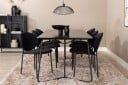 Venture Home Spisegruppe Pipaon 190 cm inkl. 6 Capmany Stoler Svart