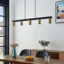 Lindby Baliko hengelampe, 5 lyskilder, messing