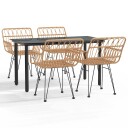 vidaXL Hagespisegruppe 5 deler polyrotting