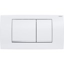 Geberit Twinline 30 Betjeningsplate, Hvit/krom