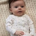 Lil'Atelier   Heldress Jersey Rib Mio Coconut Milk/ Blueberry   80