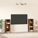  TV benksett 2 pcs Gammelt tre 107 x 35 x 37 cm Konstruert tre