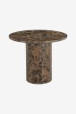 Ellos Home   Sofabord Combo i marmor diameter 51 cm   Brun