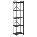  Bokhylle Svart eik 40 x 30 x 153 cm Konstruert tre