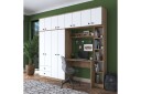 Fryderyk Garderobe 240x216,8 cm - Valnøtt/Hvit