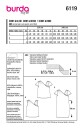 Burda 6119 - Kjole & Topp EUR: 34-44, US: 8-18