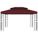 vidaXL Paviljong 3,97 x 2,96 x 2,68 m Vinrød Polyester og stål
