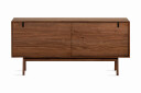 Sideboard Skagana 160x45 cm Massiv Valnøtt   Brun