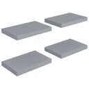 vidaXL Flytende vegghyller 4 stk gr? 40x23x3,8 cm MDF