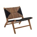 Bloomingville Creative Grant Loungestol, Sort, Teak 1668077-01-0 1668072-01-0