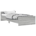 vidaXL Sengeramme grå sonoma 100x200 cm konstruert tre 8721012154230