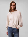 Calvin Klein A- Logo Emb French Terry Crewnec - Cream - XL