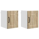 vidaXL Veggskap PORTO 2 pcs Sonoma eik 30 x 31 x 40 cm Konstruert tre