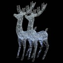 vidaXL Julereinsdyr XXL akryl 250 LED 2 stk 180 cm kaldhvit