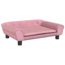 Vidaxl Hundeseng Rosa 70X48X22 cm Fløyel