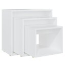  Stablebord 3 stk hvit sponplate 8720286611142