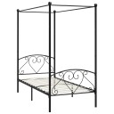 vidaXL Himmelsengeramme svart metall 100x200 cm