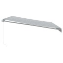  Manuell uttrekkbar markise antrasitt og hvit 450x350 cm 3215796