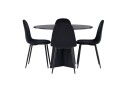 Venture Home Bootcut Spisegruppe 110 cm Rund med 4 Polar Stoler Sort