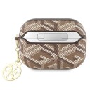Guess-Etui Til Airpods Pro Guappgce4cw Brun Gcube Classic Gold Logo W/Charm