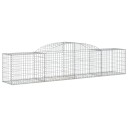 vidaXL Gabionkurver buede 5 stk 300x50x60/80 cm galvanisert jern