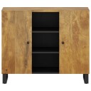 vidaXL Skjenk med 2 dører 90x33x75 cm heltre mango